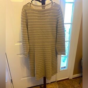 KARL LAGERFELD GOLD SWEATER DRESS MEASUREMENTS PROVIDED
